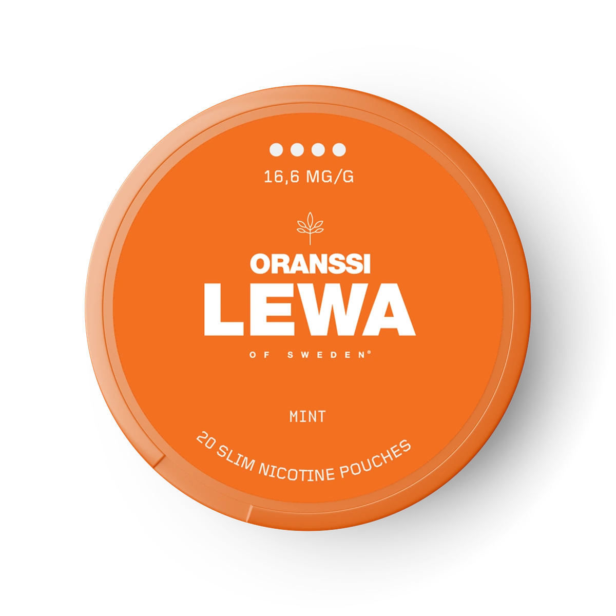 LEWA Oranssi nicotine pouch can